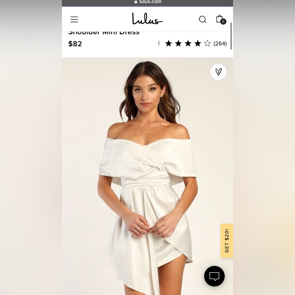 Off the shoulder mini dress